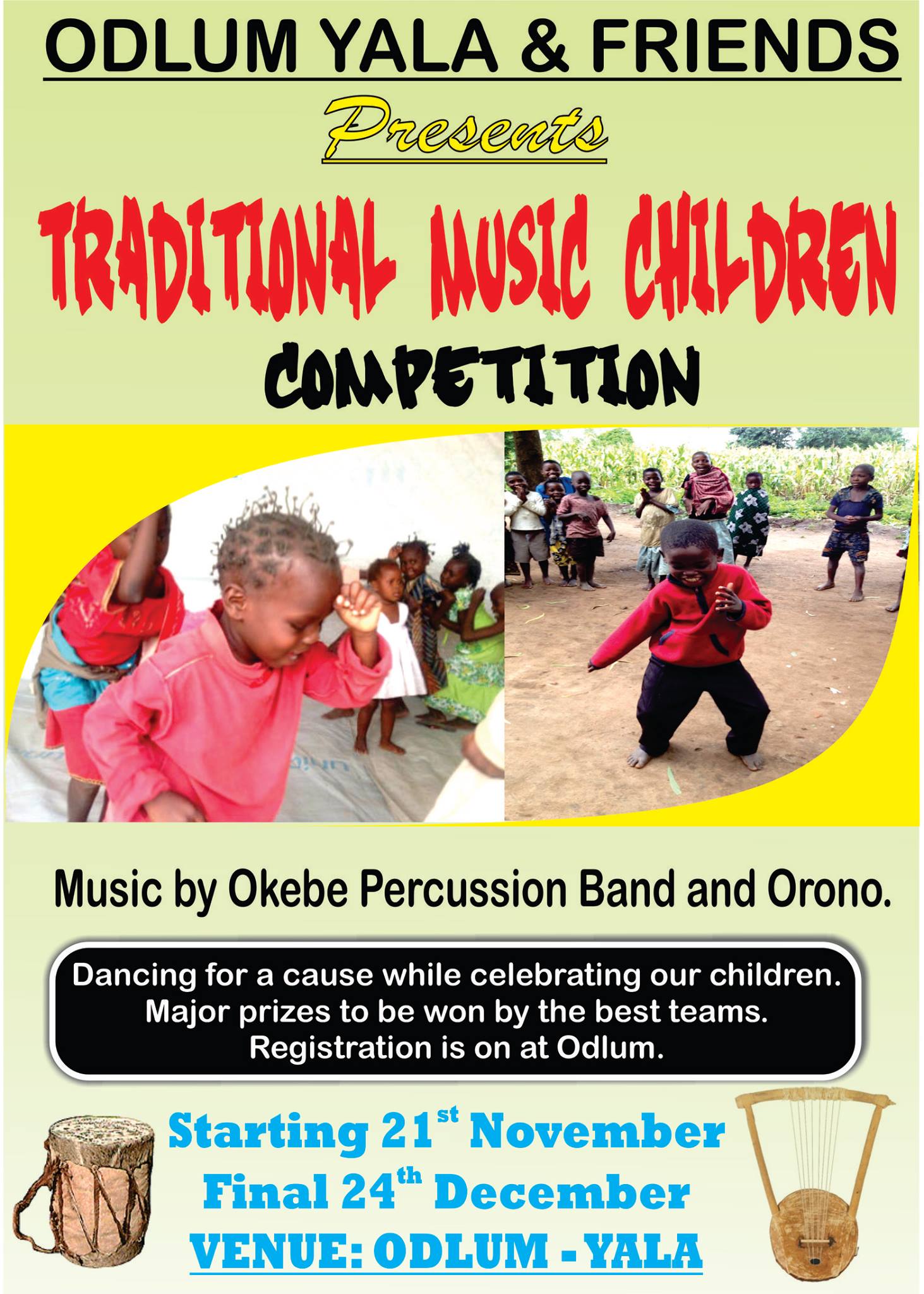 Flyer for Odlum-Yala Traditional Music Children Festival