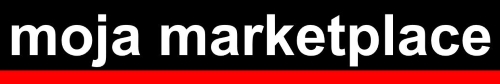moja marketplace Online Store title banner linked to Store URL, white lettering on black with red lower border strip